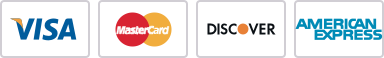 Accepted cards: Visa, Mastercard, Discover and American Express